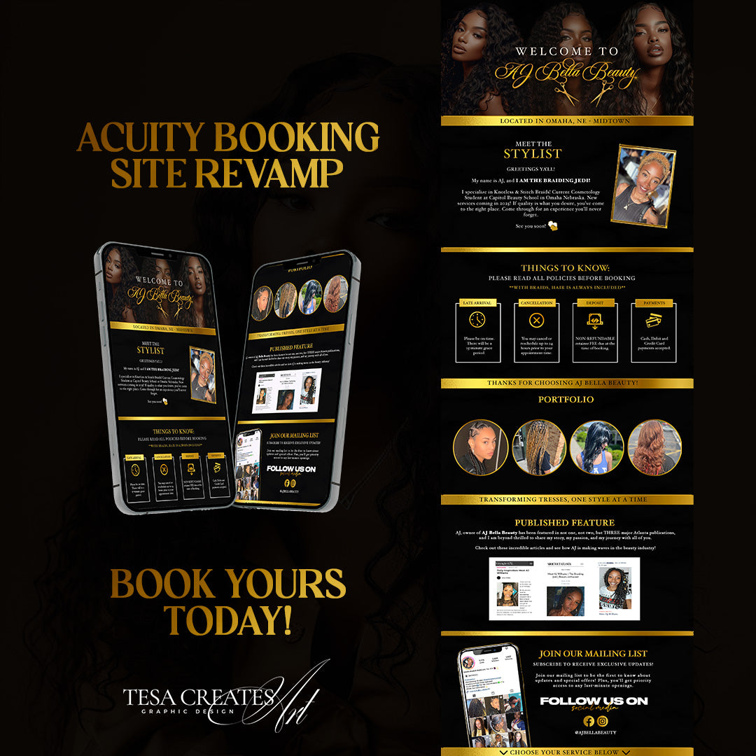 ACUITY BOOKING SITE DESIGN